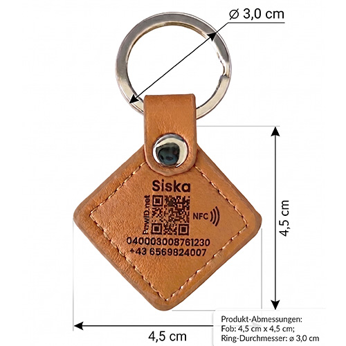 PU-Leder NFC Anhänger (braun)