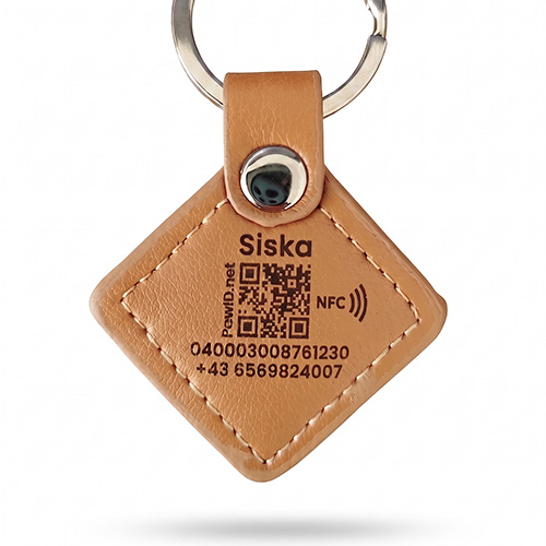 PU-Leder NFC Anhänger (braun)