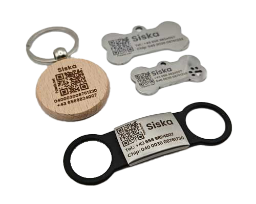 Anhänger mit persönlichem QR Code